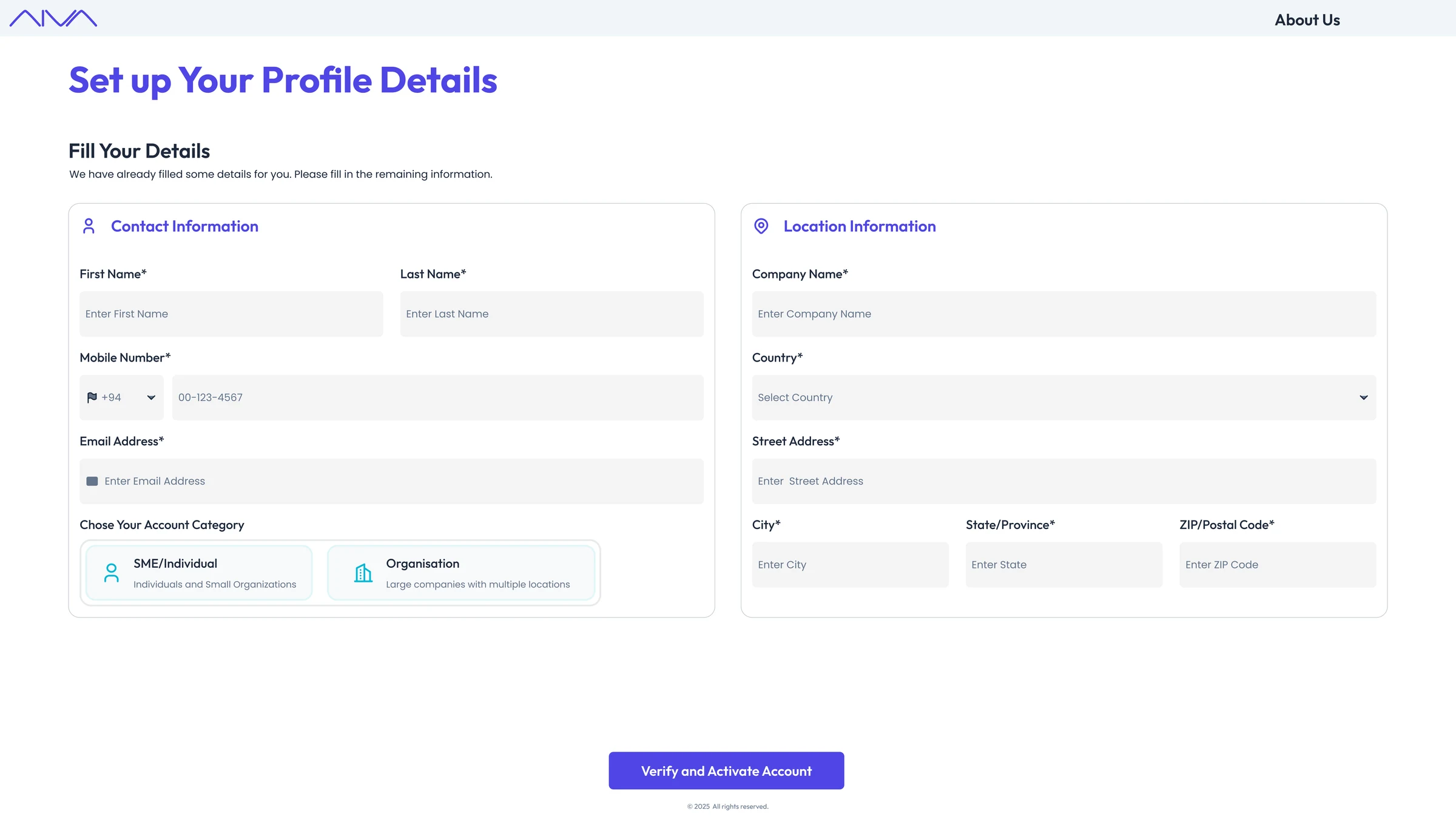 AI Voice Agent: Profile details
