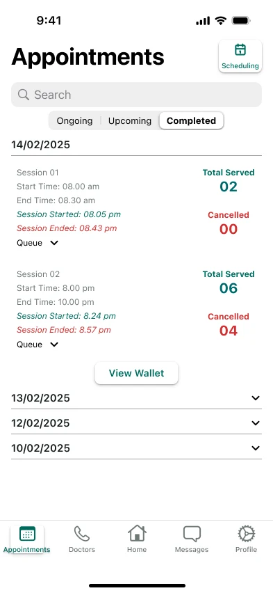 DocxNet: Scheduled 22 · doctors