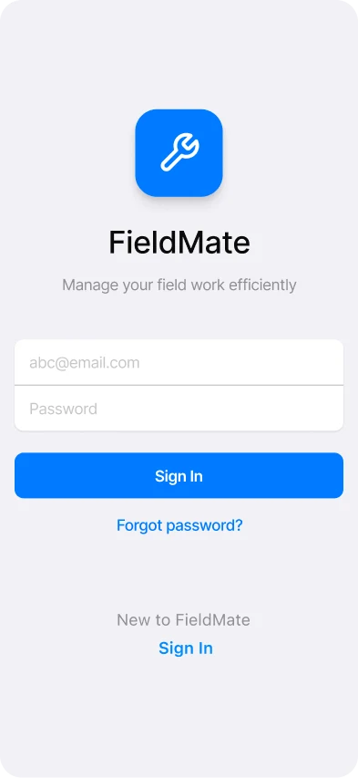 FieldMate: Login