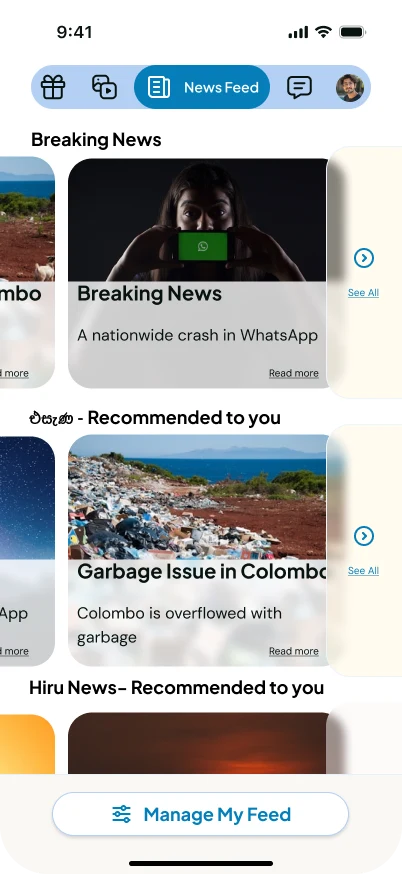 Talkxnet: News Feed