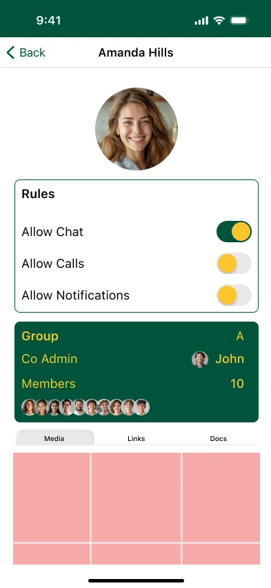 UniConnect: Chat detail · Students