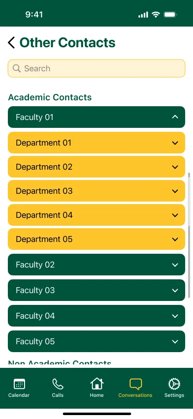 UniConnect: Chat · prof · new other conversation
